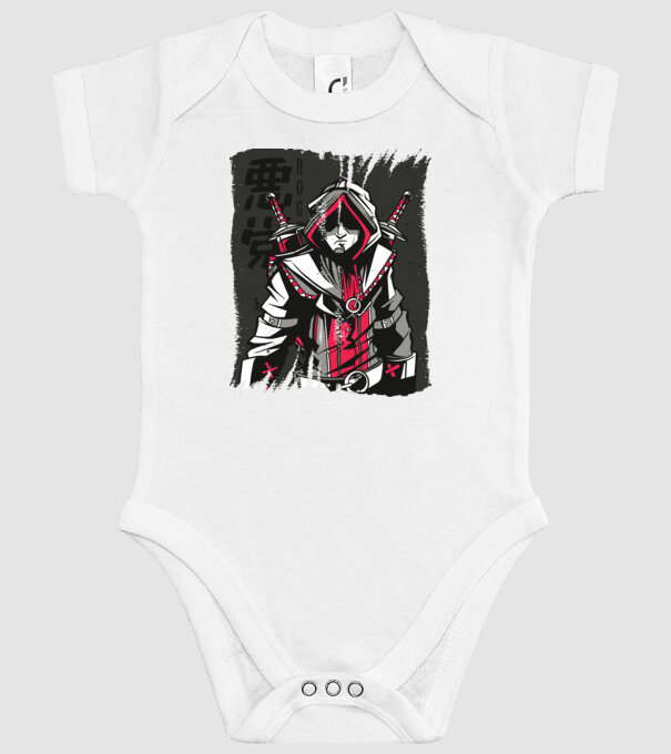 Războinic Anime model alb pe tricou