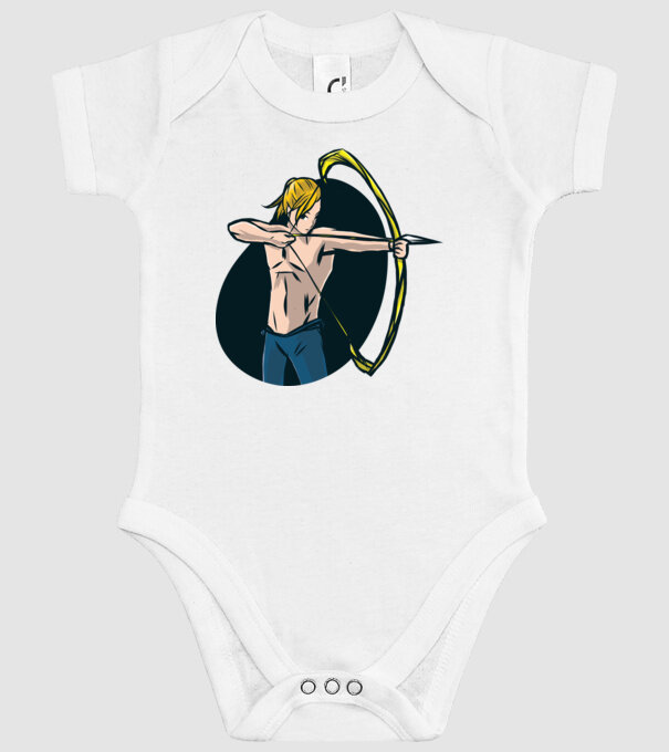 Fată arcaș Anime model alb pe tricou