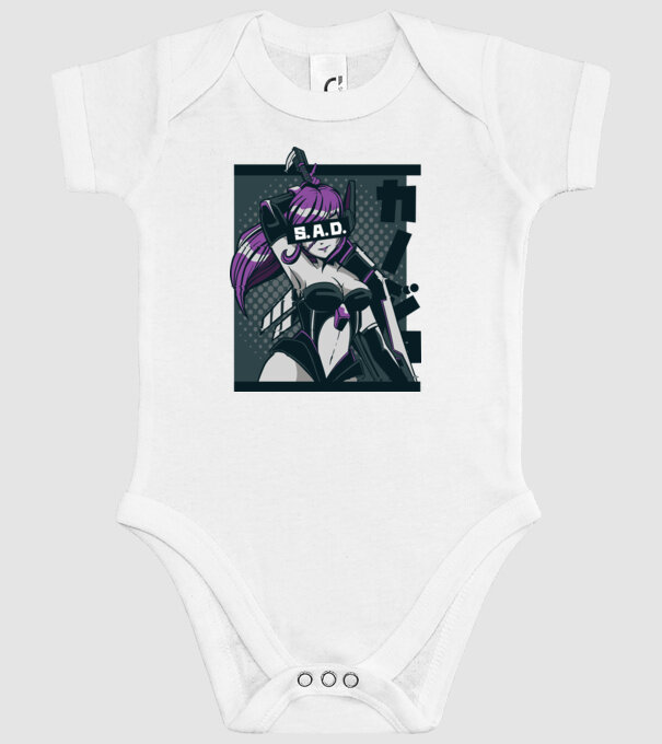 Anime fată model alb pe tricou
