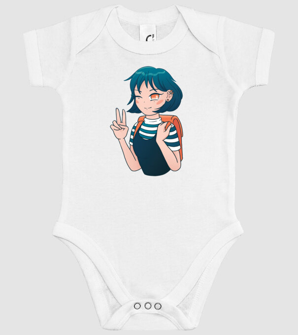 Anime fată model alb pe tricou