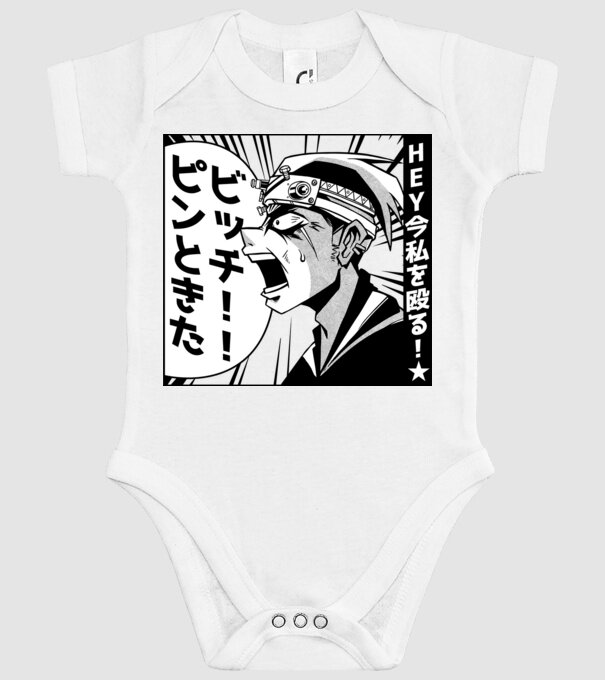 Cap Anime Manga model alb pe tricou