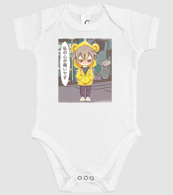Anime Manga scenă model alb pe tricou