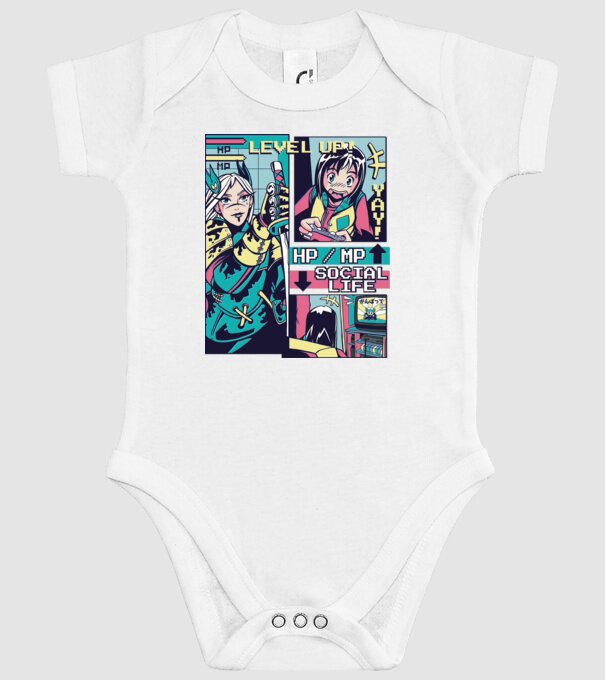 Anime Vaporwave benzi desenate model alb pe tricou
