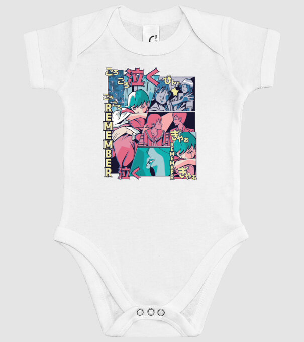 Anime Vaporwave benzi desenate model alb pe tricou