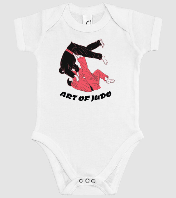 Art of Judo model alb pe tricou