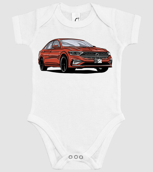 Mașină model alb pe tricou