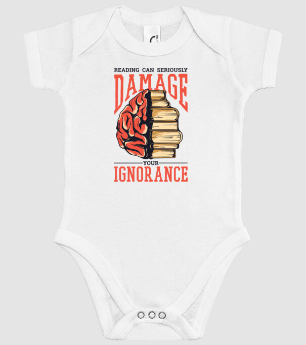 Cititul poate dăuna grav ignoranței tale model alb pe tricou