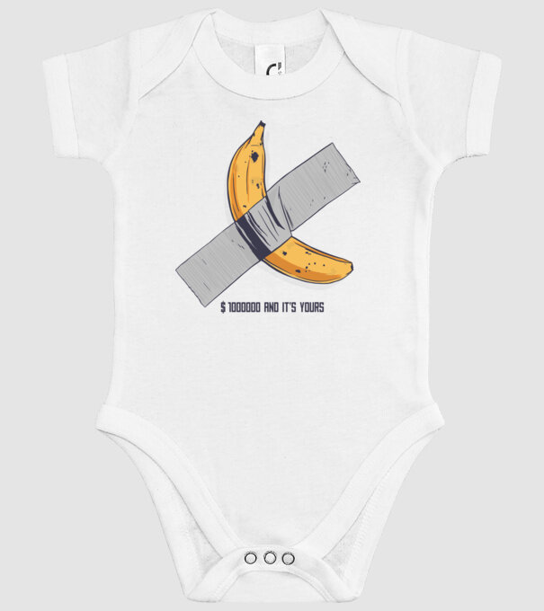 Ultima banană model alb pe tricou