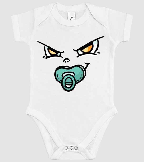 Zâmbet de bebe model alb pe tricou