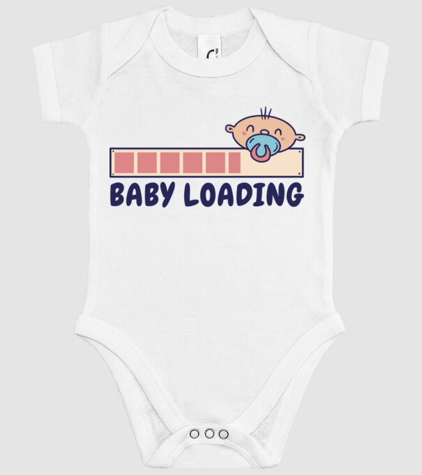 Bebe program încărcare model alb pe tricou