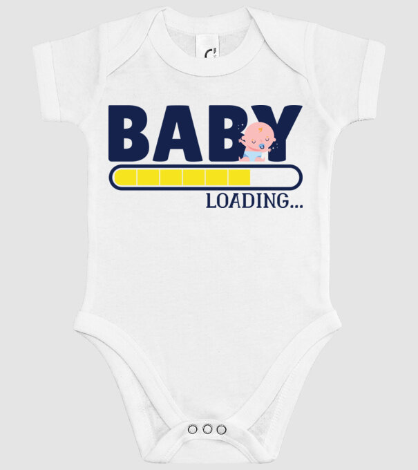 Baby is loading - tricou amuzant pentru mămici model alb pe tricou