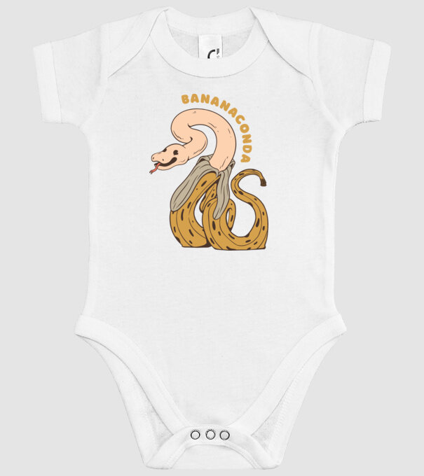 Bananaconda model alb pe tricou