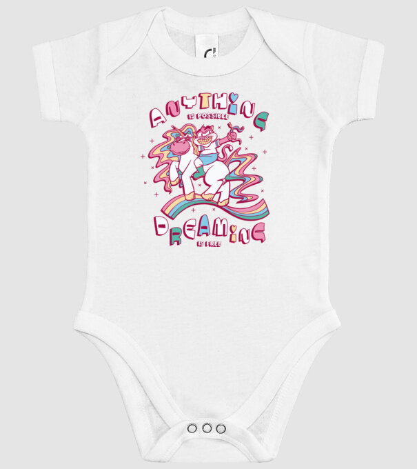 Orice este posibil Unicorn model alb pe tricou