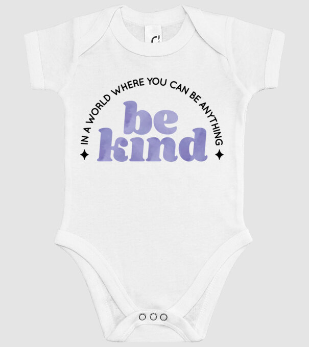 Be kind model alb pe tricou