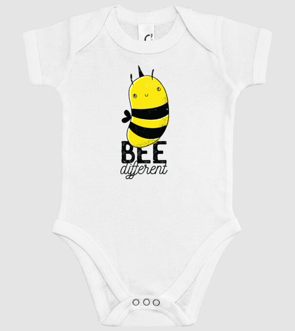 Bee different tricou albinuță model alb pe tricou