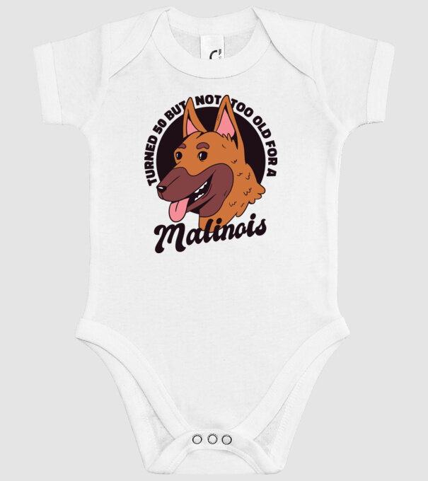 Câine ciobănesc belgian model alb pe tricou