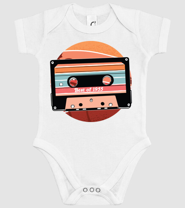 Best of 1955 retro Tape Birthday model alb pe tricou
