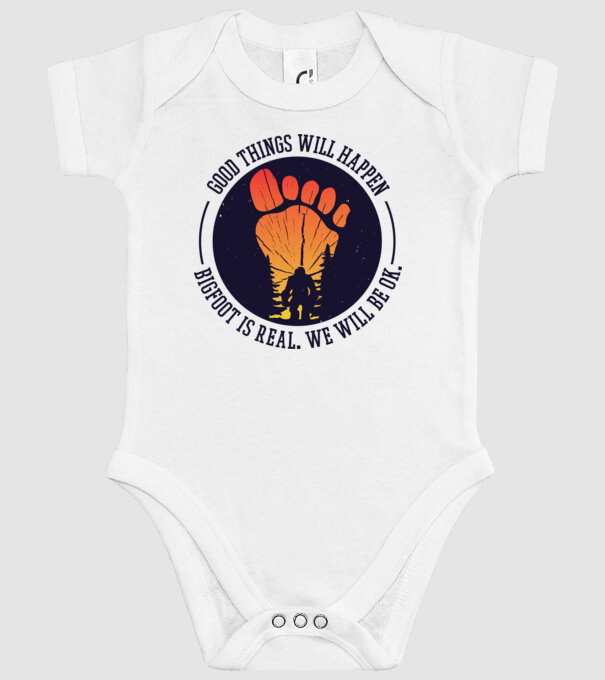 Bigfoot is real model alb pe tricou