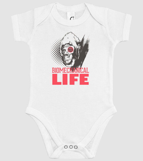 Biomechanical Life 2 model alb pe tricou