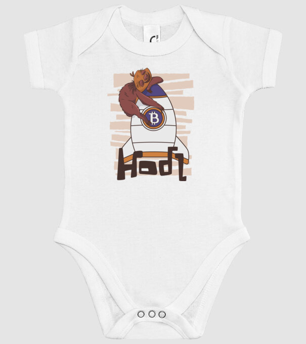 Bitcoin Hodl Leneș model alb pe tricou