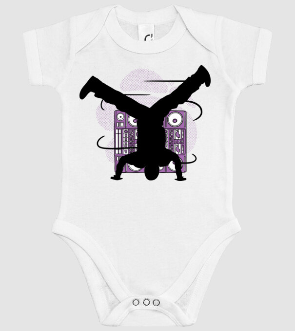 Dansator Break model alb pe tricou