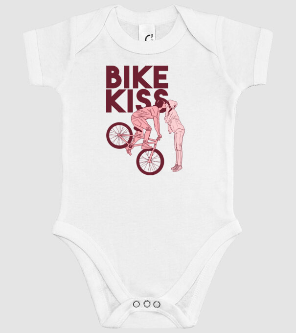 Pupici cu bicicletă model alb pe tricou
