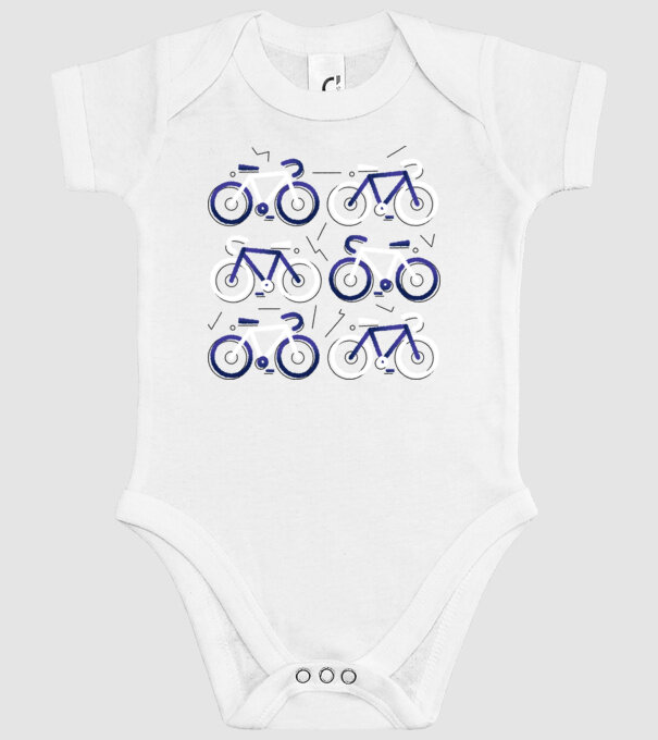 Ciclism model alb pe tricou