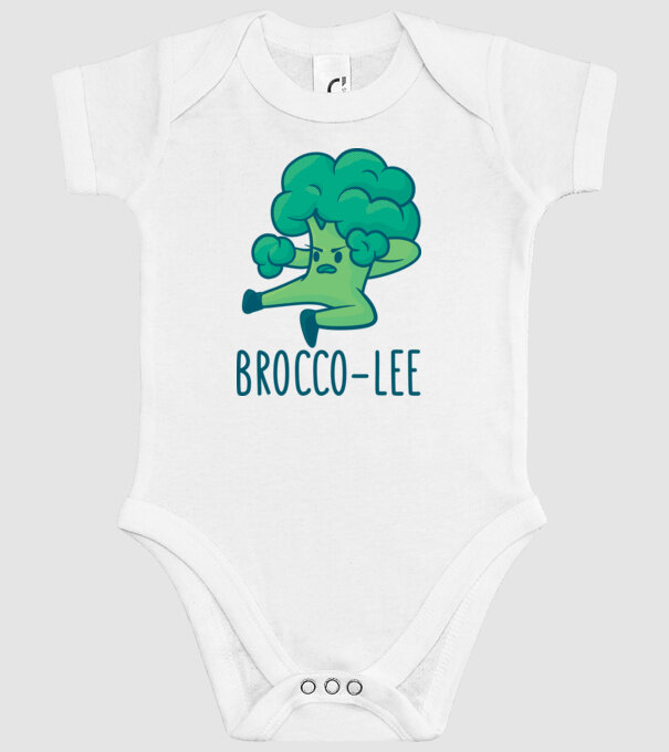 Brocco-Lee - Broccoli Karate model alb pe tricou