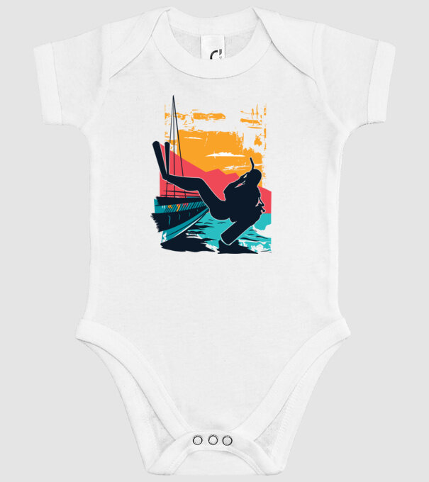 Tricou Scafandru Retro model alb pe tricou