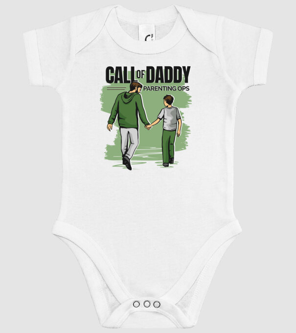 Call of Daddy - Pentru tata model alb pe tricou