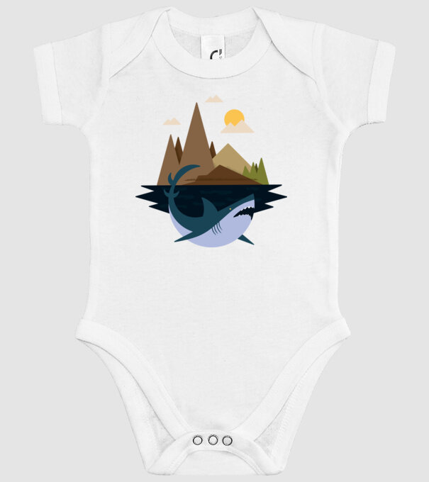 Rechin Natură model alb pe tricou