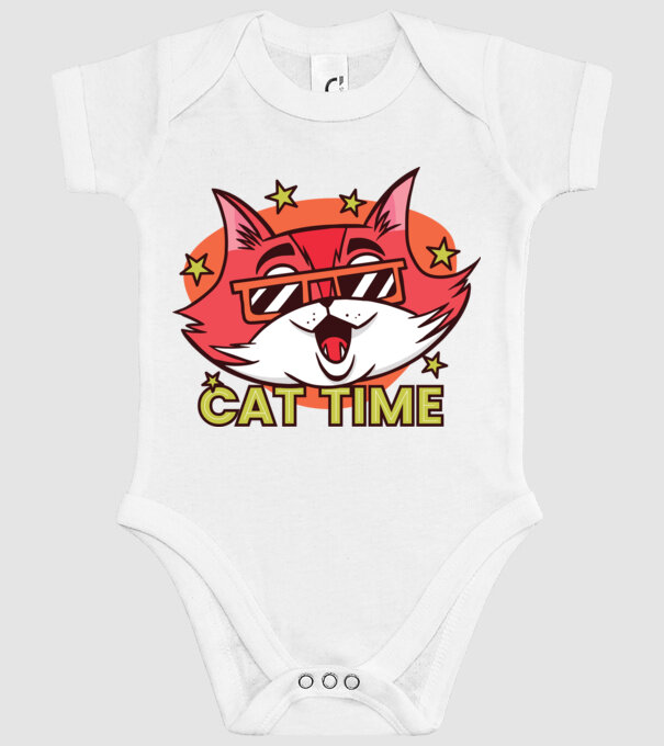 Cat Time Momentul pisicii model alb pe tricou