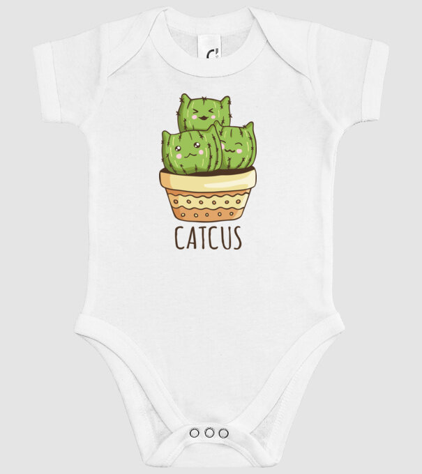 Catcus Pisică Cactus model alb pe tricou