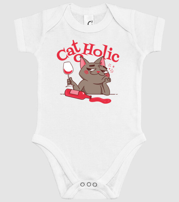 Catoholic - iubitor de pisici model alb pe tricou