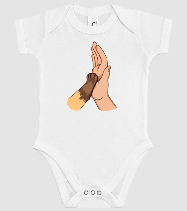 Labă de Pisică model alb pe tricou