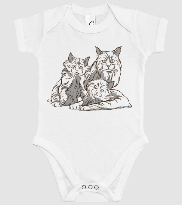 Pisicuțe model alb pe tricou
