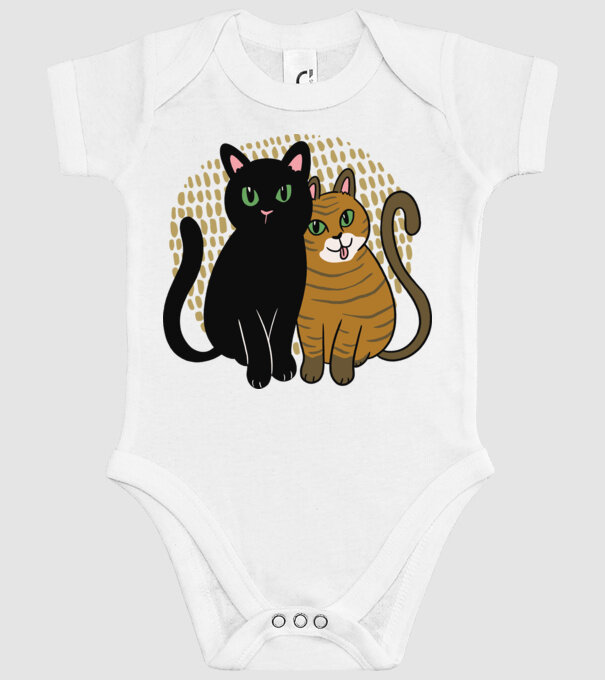 Pisicuțe ghemuite model alb pe tricou