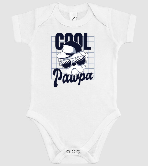 Cool Pawpa model alb pe tricou