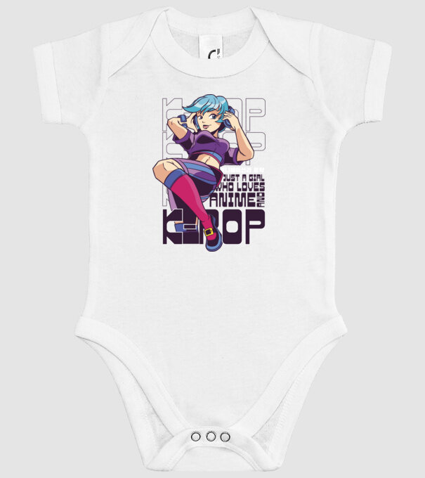 Doar o fată căreia îi place Anime și K-Pop model alb pe tricou