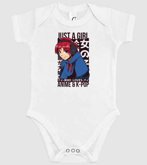 Doar o fată căreia îi place Anime și K-Pop model alb pe tricou