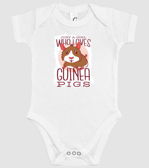 Doar o fată care iubește porcușorii de Guineea model alb pe tricou