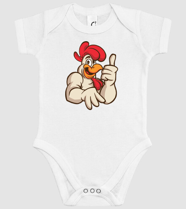 Pui model alb pe tricou