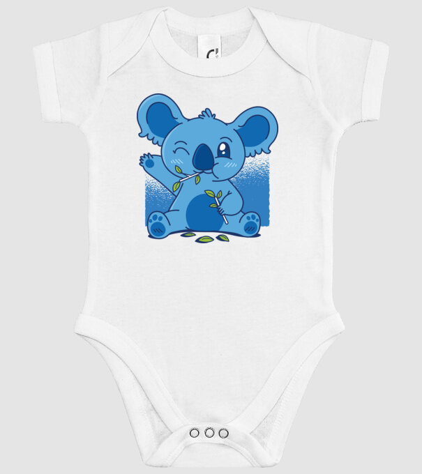 Koala drăguț model alb pe tricou