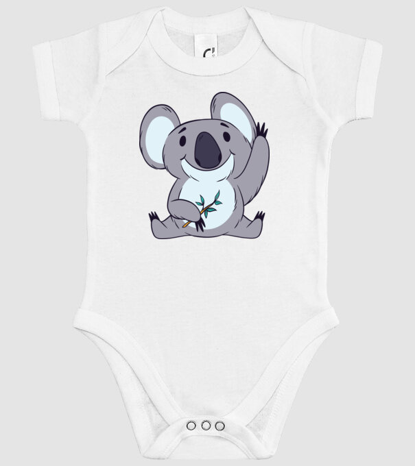 Koala drăguț model alb pe tricou