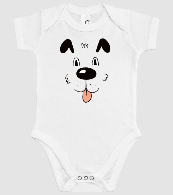 Cap Câine drăguț model alb pe tricou