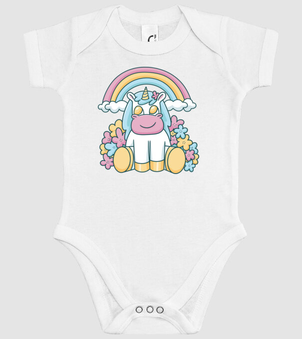 Unicorn drăguț model alb pe tricou