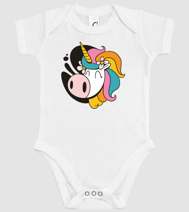 Unicorn drăguț model alb pe tricou