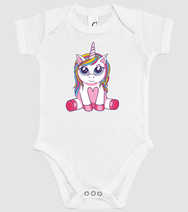 Unicorn drăguț model alb pe tricou