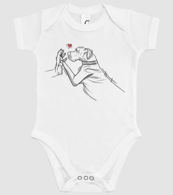Dog danez bate palma model alb pe tricou