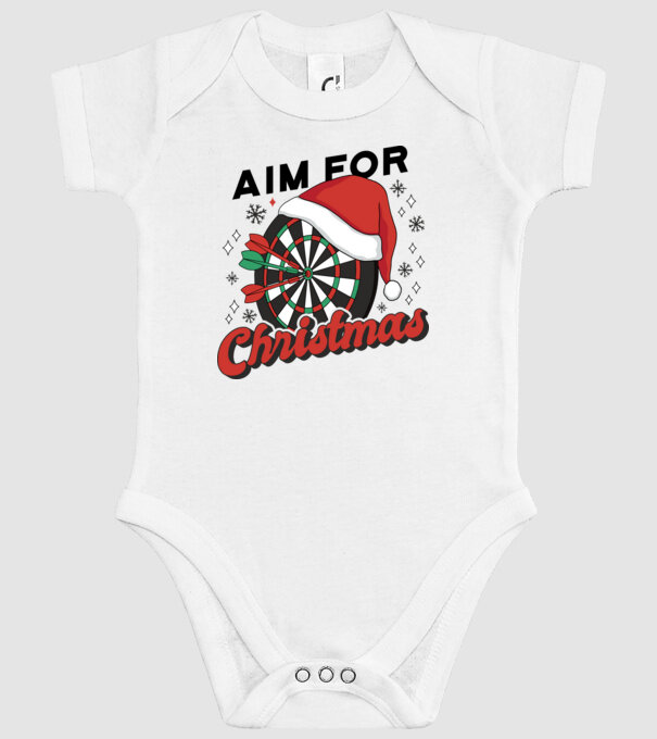 Darts Crăciun model alb pe tricou